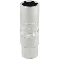 Draper 3/8" Sq Dr 10mm Thread 6 Point Satin Chrome Spark Plug Socket - 16mm