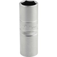 Draper 16781 1/2" Square Drive 10MM Thread 6 Point Satin Chrome Spark Plug Socket