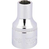 Draper 24541 Elora Bi-Hexagon Socket, 1/2" Square Drive, 9mm, Blue