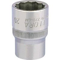 Elora Bi-Hexagon Socket, 1/2" Sq. Dr., 20mm
