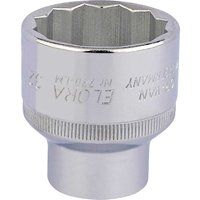 Draper 24765 Elora Bi-Hexagon Socket, 1/2" Square Drive, 32mm, Blue