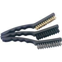 Draper 26928 3-Piece Brush Set (Brass, Nylon, Stainless Steel)