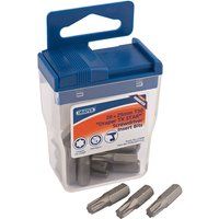 Draper 27694 20 x Draper TX-Star T30 25mm Long Insert Bits in Plastic Storage Ca