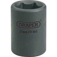 Draper 28511 Expert Impact Socket, 1/2" Square Drive, 21mm