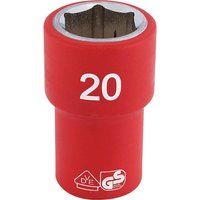 DRAPER EXPERT 20MM FULLY INSULATED VDE SOCKET 1/2" SQ DR., STOCK NO: 31882