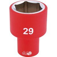 Draper Fully Insulated VDE Socket, 1/2" Sq. Dr., 29mm