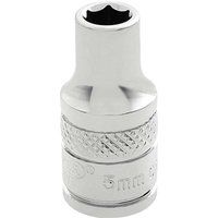 Draper 32427 1/4" Square Drive Polished Chrome Metric Socket, 5 mm Size