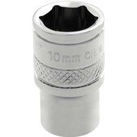 Draper 32562 1/4" Square Drive Polished Chrome Metric Socket, 10 mm Size