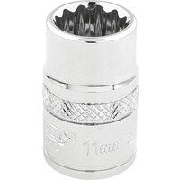 Draper 32771 3/8-Inch Square Drive 12-Point Hi-Torq Metric Socket, 11mm Size
