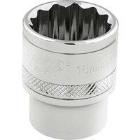 Draper 3/8" Drive Polished Finish Hi Torq Bi Hexagon Socket Metric 3/8" 18mm