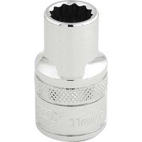 Draper HI-TORQ£ 12 Point Socket, 1/2" Sq. Dr., 11mm