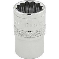 Draper HI-TORQ£ 12 Point Socket, 1/2" Sq. Dr., 17mm