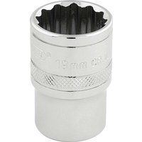 Draper Expert 1/2" Square Drive Hi-Torq 12 Point Socket (19mm) 33231