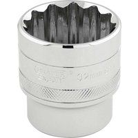 Draper HI-TORQ£ 12 Point Socket, 1/2" Sq. Dr., 32mm