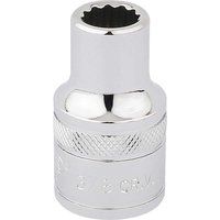 Draper 33599 1/2-Inch Square Drive Polished Chrome Imperial Socket, 3/8-Inch Size