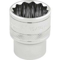 Draper 33724 1/2-Inch Square Drive Polished Chrome Imperial Socket, 15/16-Inch Size