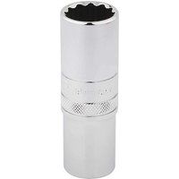 Draper £33772 1/2" Square Drive Hi-Torq 12 Point Deep Socket, 19 mm Size , Blue