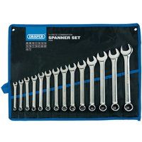 Draper 34236 Hi-Torq Metric Combination Spanner Set, 8mm-24mm, Silver, 14 Pieces