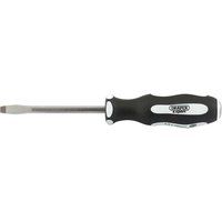 Draper 35181 Expert Pound Thru Plain Slot Screwdriver with Soft Grip, 6.5mm x 100mm