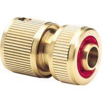 Draper GWB3/H Expert Brass Hose Connector with Water Stop 1/2-Inch