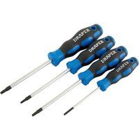 Draper 36851 TX-Star Screwdriver with Soft Grip Handle 4-Piece Set