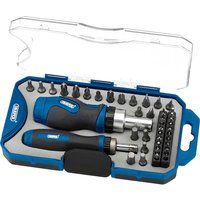 Draper 46479 Ratchet Screwdriver and Bit 42 Piece Set