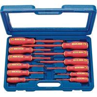 Fully Insulated VDE Screwdriver 12pc Professional Electricians Set Draper 46541