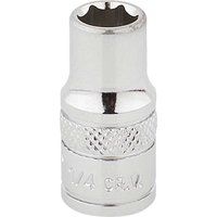 Draper 48444 1/4" Square Drive Polished Chrome Imperial Socket, 1/4" Size