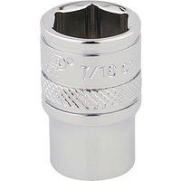 Draper 48942 1/4" Square Drive Polished Chrome Imperial Socket, 7/16" Size