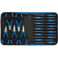 Draper 16 Piece Precision Plier and Screwdriver Tool Set - 48958 - Small Screwdrivers Mini Tools Sets