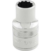 Draper 3/8" Square Drive Hi-Torq 12 Point Socket (7/16") 49018