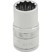 Draper HI-TORQ£ 12 Point Socket, 3/8" Sq. Dr., 9/16"