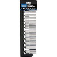 Draper 50176 Square Drive Expert Multi-Drive Deep Socket 12 Pieces Set, 3/8" Length