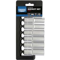 Draper 50424 1/2-Inch Square Drive Metric 6 Piece Deep Socket Set