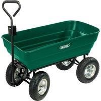 Draper 120ltr Gardeners Wheeled Heavy Duty Tipping Cart Trolley  52628