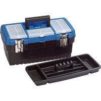 Draper 53878 Tool Organiser Box with Tote Tray, 400mm, Multicolor