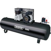 55313 200L Stationary BeltDriven Air Compressor (2.2kW)  Draper