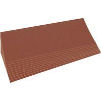 10 x DRAPER ORBITAL SANDING SHEET 80 GRIT 115 x 280mm ALUMINIUM OXIDE 59106  R40