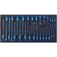 Draper 63406 27 Piece Soft Grip Screwdriver Set With Full Drawer EVA Insert Tray