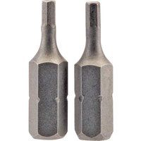 Draper Hex Screwdriver Bit Hex 2.5mm 25mm Pack of 2