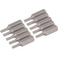 Draper 64024 3mm 1/4" Hex Plain Slot Insert Bit 25mm Long (10 Piece)