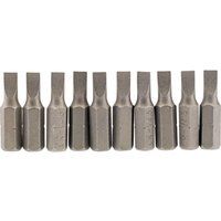 Draper 64027 4.5mm 1/4" Hex Plain Slot Insert Bit 25mm Long (10 Piece)