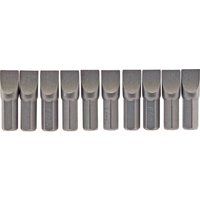 Draper 64046 8mm 1/4" Hex Plain Slot Insert Bit 25mm Long (10 Piece)