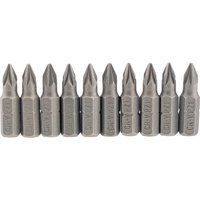 1x Pack Of 10 Draper No. 1 1/4" Hex PZ Type Insert Bit - 25mm Long