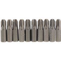 Draper PZ Type Insert Bit, 1/4" Hex, 25mm Long, No.3 (Pack of 10)