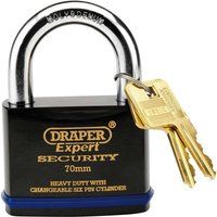 Draper Expert Heavy Duty Steel Padlock 70mm Standard