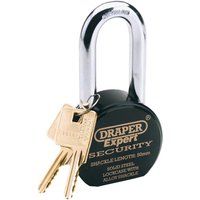Draper 64207 Expert Heavy Duty Stainless Steel Padlock and 2 Keys 63 mm