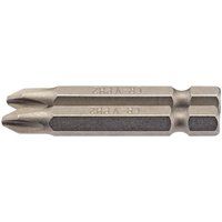 1x Pair Of Draper No. 2 1/4" Hex Cross Slot Insert Bit - 50mm Long