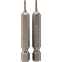 1x Pair Of Draper 1.5mm 1/4" Hexagonal Insert Bit - 50mm Long