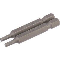 Draper 64253 3mm 1/4" Hex Hexagonal Insert Bit 50mm Long (2 Piece)
